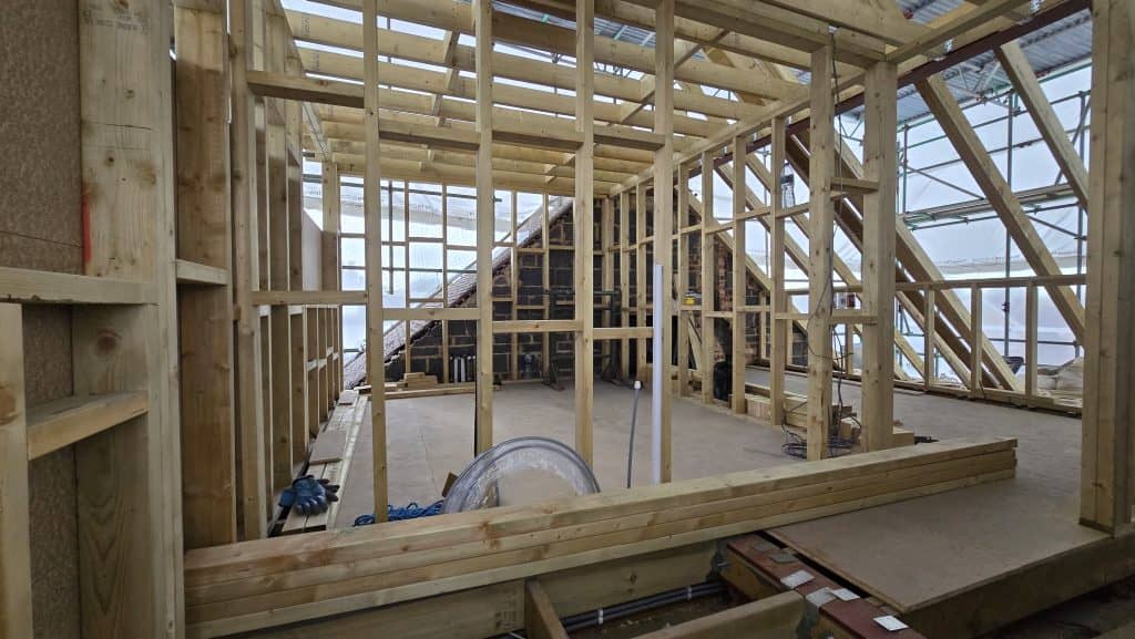 Loft conversion timber frame construction in South West London