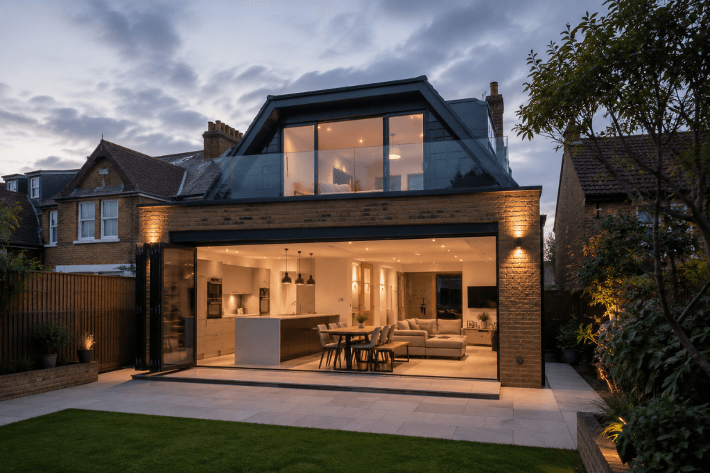 Modern loft conversion exterior in South West London by SW Loft Extensions